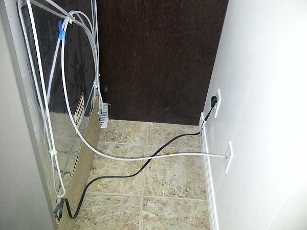 Proper install for refrigerator water line