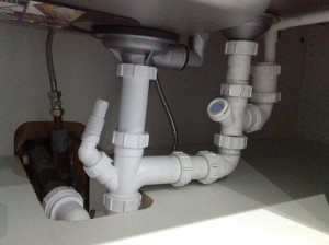 Under kitchen sink plumbing set up wrong