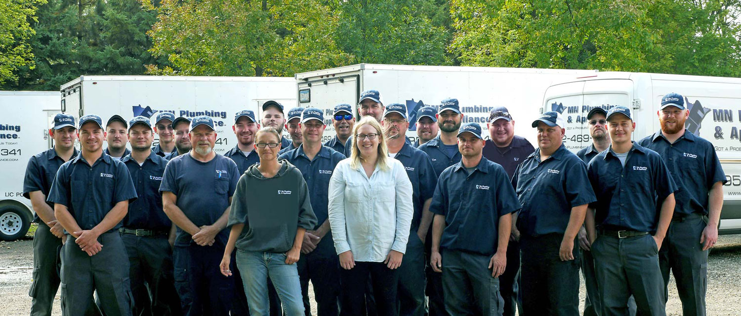 mn-plumbing-and-appliance-installation photo of all the technicians and support staff at MN Plumbing