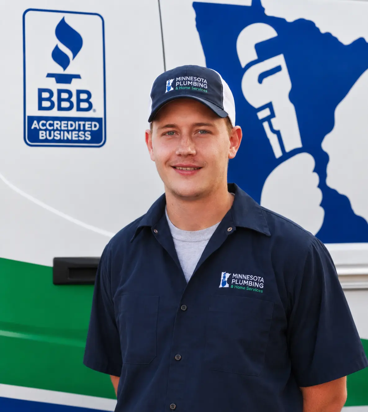 Jake | MN Plumbing & Home Services Technician Jake of MN Plumbing & Home Services at the Lakeville, MN headquarters.