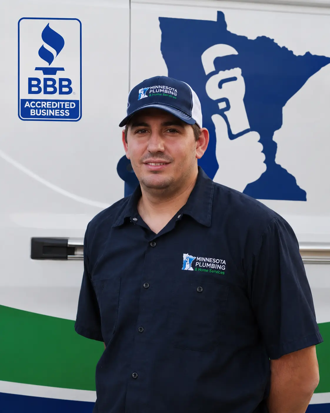 Jake | MN Plumbing & Home Services Technician Jake of MN Plumbing & Home Services at the Lakeville, MN headquarters.