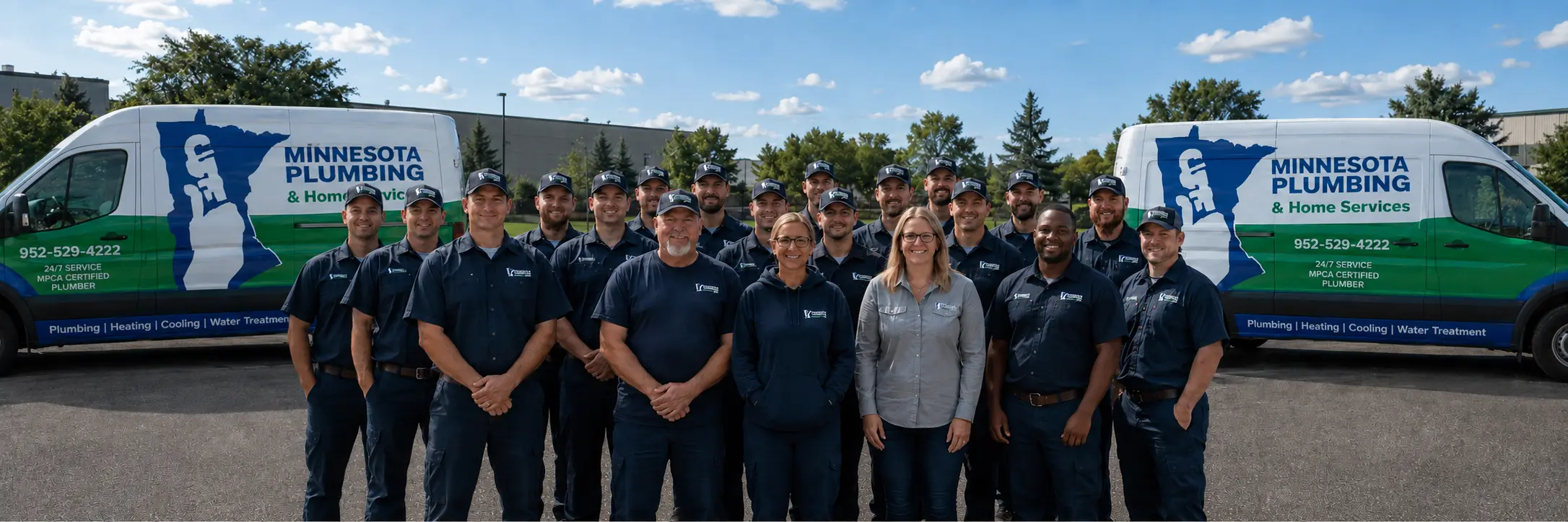 MN Plumbing & Home Services Team | Lakeville MN photo of all the technicians and support staff at MN Plumbing